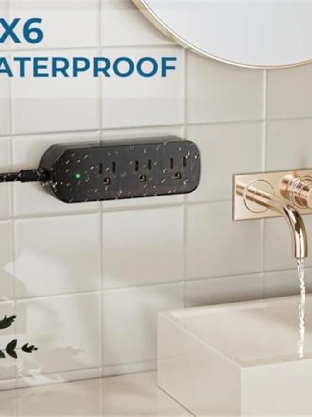Outdoor Power Strip Weatherproof, Transparent IPX6 Waterproof Surge Protector